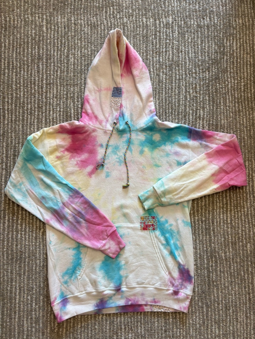 Dannijo Pastel Tie-Dye Hoodie, Size Small